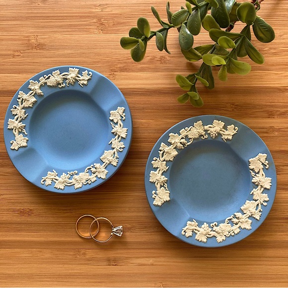 Wedgwood Other - Vintage Blue Jasperware Wedgwood Ashtrays